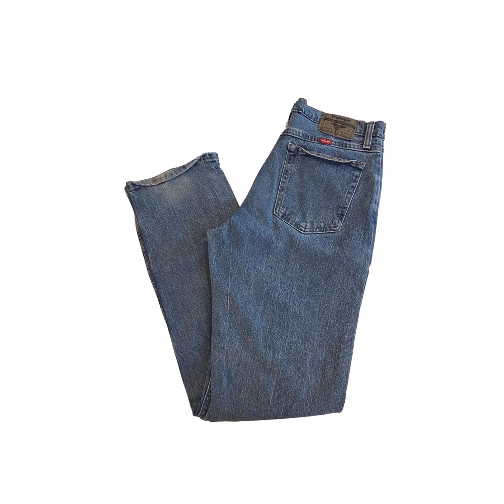 Wrangler Premium Quality Regular Fit Straight Leg Blue Vintage Denim Jeans 32x32